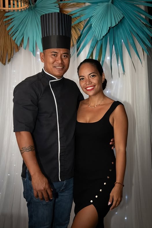Le chef Heimanaterai Patiahia Sansine et son épouse Timeri, propriétaires du restaurant KE’IKI